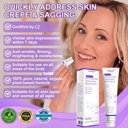Vitalisys®🔥 PDRN Multi-Peptide Massaging Body Roller Cream- Anti-aging, Hydrating, Skin Firming & Lifting, Skin Repair, Even Tone, Acne and Dark Spot Treatment, Wart and Mole Removal, and Psoriasis Relief.
