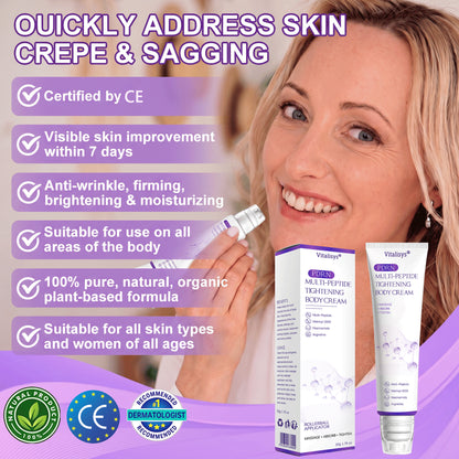 Vitalisys® 🎀PDRN Multi-Peptide Massaging Body Roller Cream- Anti-aging, Hydrating, Skin Firming & Lifting, Skin Repair, Even Tone, Acne and Dark Spot Treatment, Wart and Mole Removal, and Psoriasis Relief.
