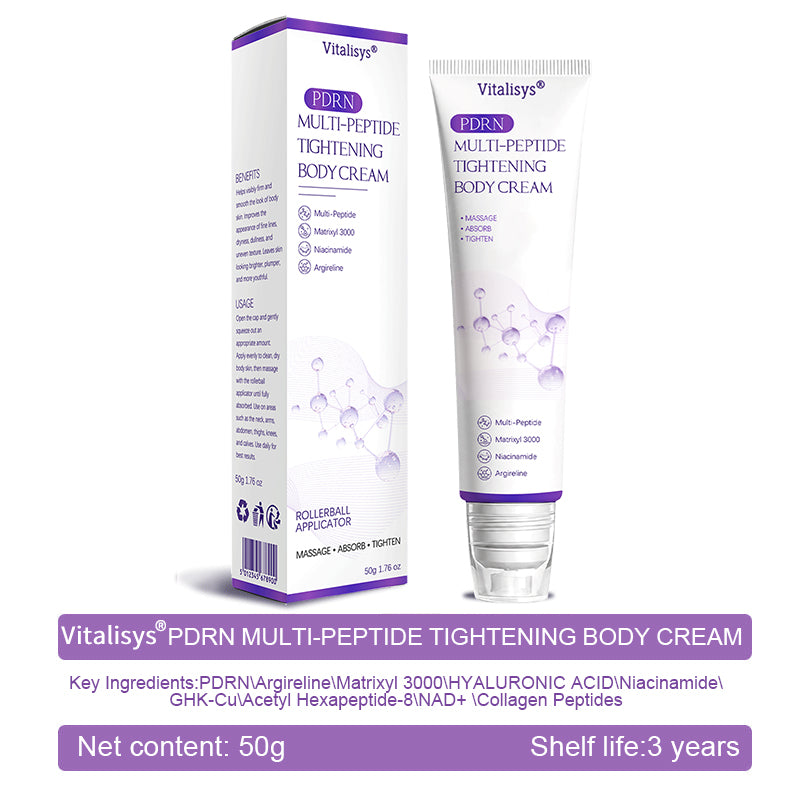 Vitalisys®🔥 PDRN Multi-Peptide Massaging Body Roller Cream- Anti-aging, Hydrating, Skin Firming & Lifting, Skin Repair, Even Tone, Acne and Dark Spot Treatment, Wart and Mole Removal, and Psoriasis Relief.