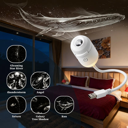 PKNEW® NEXT-GEN SMART PROJECTION HD Smart Dynamic 5D Holographic Night Light Projector🌌